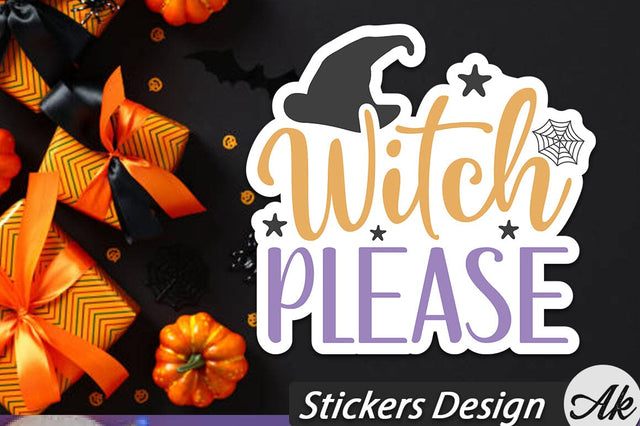 Witch please Stickers Design SVG akazaddesign 