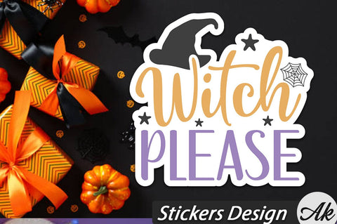 Witch please Stickers Design SVG akazaddesign 