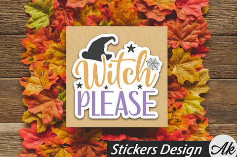 Witch please Stickers Design SVG akazaddesign 