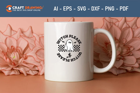 Witch Please Svg, Halloween Svg , Halloween Clipart, Ghost Svg, Halloween Shirt Svg, Hippie Svg, Retro Svg, Svg Bundle, Sublimation Designs SVG Debashish Barman 