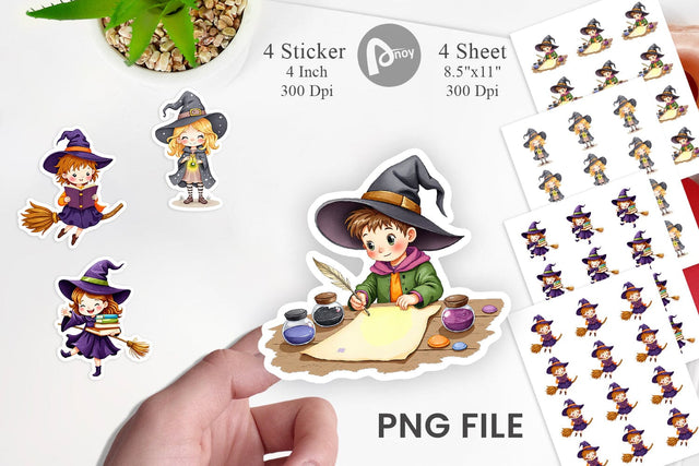 Witch School Days Sticker Sublimation artnoy 