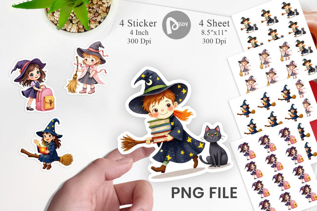 Witch School Days Sticker Sublimation artnoy 