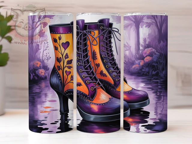 Witch Shoes Boots Halloween Tumbler, Witch Boots Wrap, Halloween Witch Cup, Spooky Shoes Design, 20oz Tumbler Wrap, Witch Sublimation, Gothic Witch Drinkware Sublimation Lara' s Designs 
