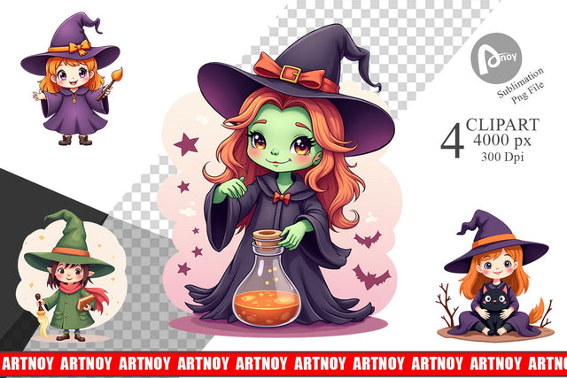 Witch Vibes Clipart Sublimation artnoy 