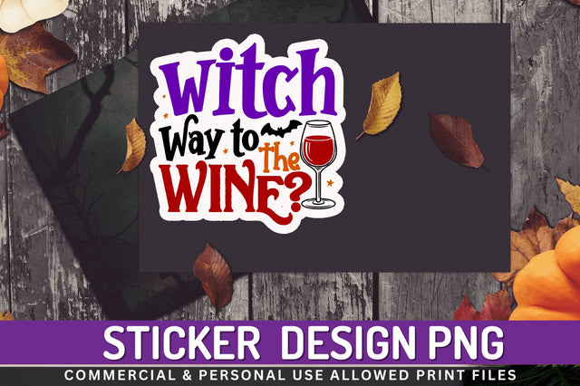 Witch way to the Stickers Design Sublimation Regulrcrative 