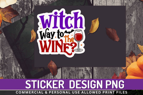 Witch way to the Stickers Design Sublimation Regulrcrative 