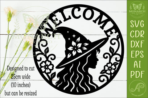 Witch Welcome Wall Sign SVG, Gothic Witch Decor Laser Cut SVG APInspireddesigns 