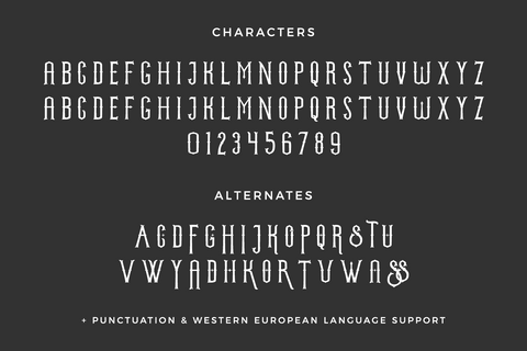Witchborne Serif - A Tarot Card Font Font Beck McCormick 