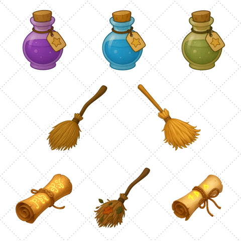 Witches and Wands PNG | Halloween PNG SVG Paige Cole Studio 