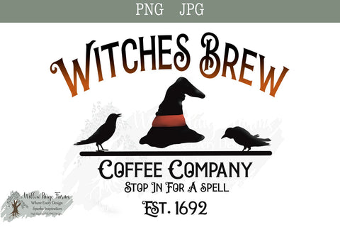 Witches Brew Coffee Co. JPG, PNG, and SVG Digital Download SVG Willow Paige Farms 