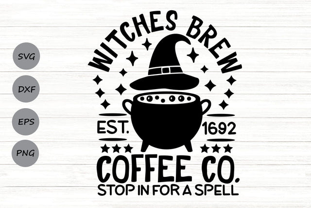 Witches Brew Coffee Co| Witches Coffee SVG Cutting Files. SVG CosmosFineArt 