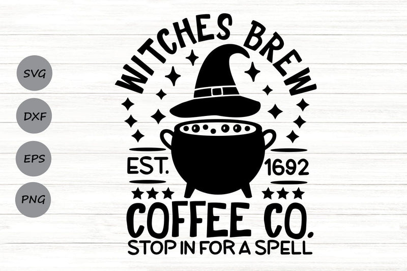 Witches Brew Coffee Co| Witches Coffee SVG Cutting Files. SVG CosmosFineArt 