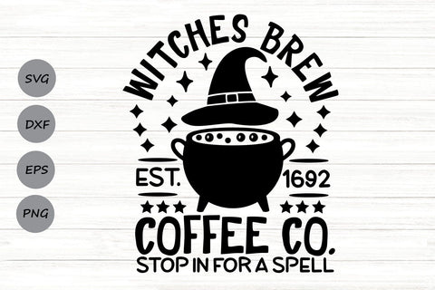 Witches Brew Coffee Co| Witches Coffee SVG Cutting Files. SVG CosmosFineArt 