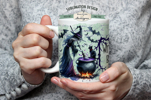 Witches Brew Halloween | 11 & 15 oz Mug Sublimation Wrap PNG Sublimation Ewe-N-Me Designs 