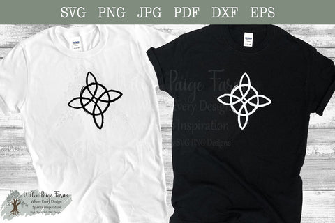 Witches Knot Sacred Protection Symbol Black White PNG svg png pdf jpg eps dxf file | Hand Drawn protection and sacred energy | Wiccan symbol SVG Willow Paige Farms 