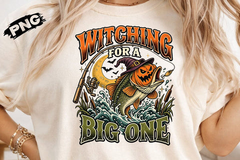 Witching For A Big One Fishing Halloween SVG DesignDestine 