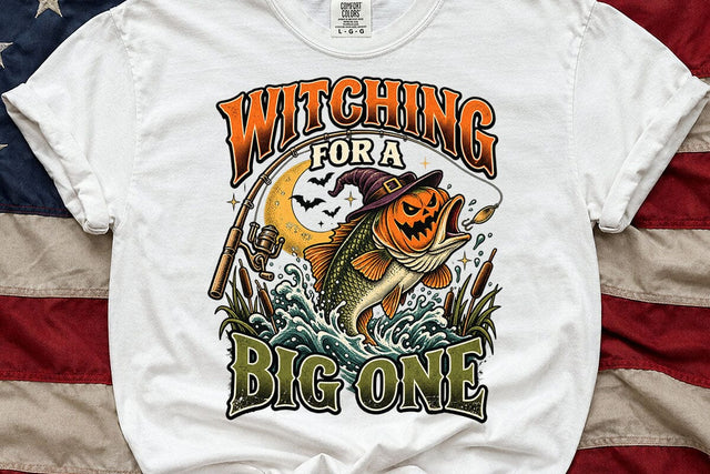 Witching For A Big One Fishing Halloween SVG DesignDestine 