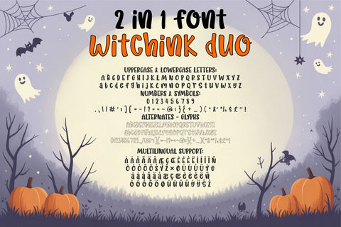 Witchink Font Bundle – Cute Halloween Handwritten Fonts Pack Font TonisArtStudio 