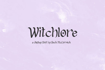 Witchlore Display Font Font Beck McCormick 