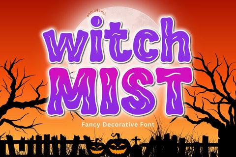 WitchMist Font – Spooky Halloween Display Font Font AnningArts Design 