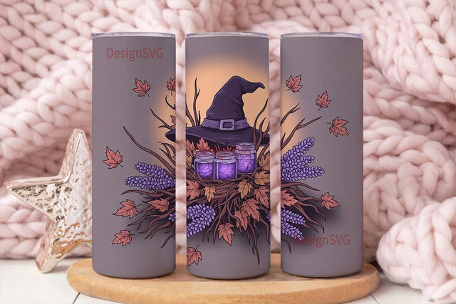 Witch's Autumn Potion 20oz Tumbler Wrap Sublimation DesignSVG 