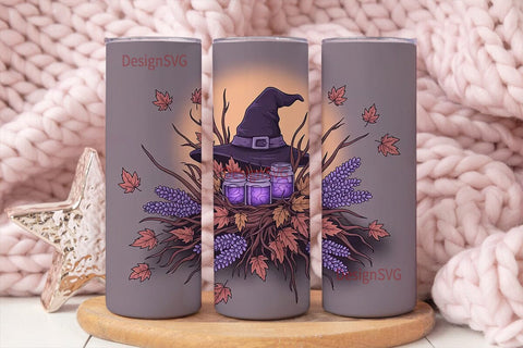 Witch's Autumn Potion 20oz Tumbler Wrap Sublimation DesignSVG 