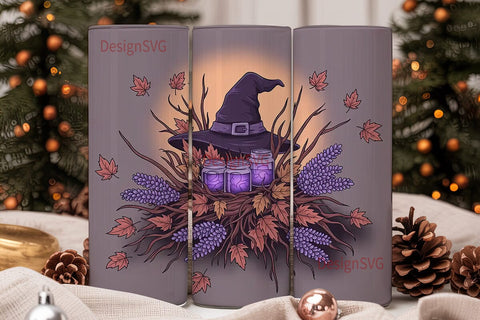 Witch's Autumn Potion 20oz Tumbler Wrap Sublimation DesignSVG 