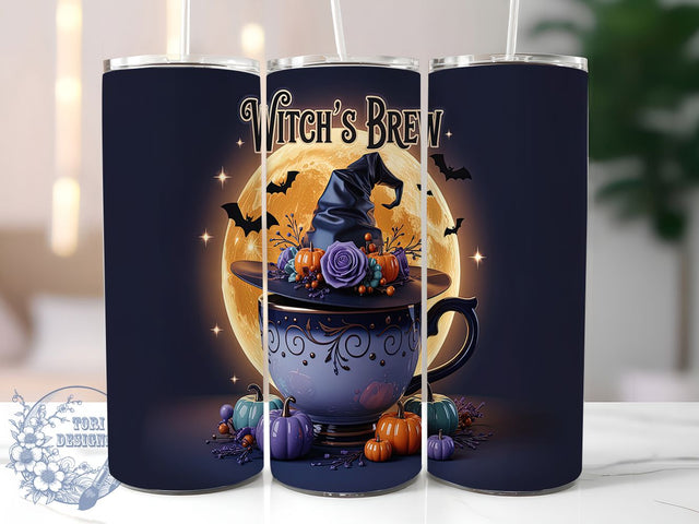 Witch's Brew Halloween Tumbler Wrap, Halloween Witch, Witchy Tumbler, 20oz Tumbler Wrap, Sublimation Design, Skinny Tumbler Png, Instant Download Sublimation ToriDesigns 