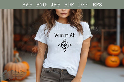 Witchy AF Witches Knot Svg PNG JPG | Witchcraft Sublimation Design | Wiccan Pagan Clipart | Gothic Witch Digital Download | Funny witchy SVG Willow Paige Farms 