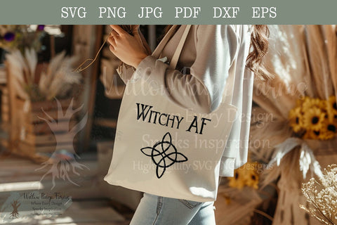 Witchy AF Witches Knot Svg PNG JPG | Witchcraft Sublimation Design | Wiccan Pagan Clipart | Gothic Witch Digital Download | Funny witchy SVG Willow Paige Farms 