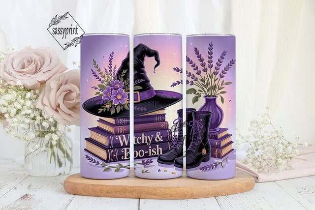 Witchy & Boo-ish 20oz Tumbler Wrap Sublimation sassyprint 