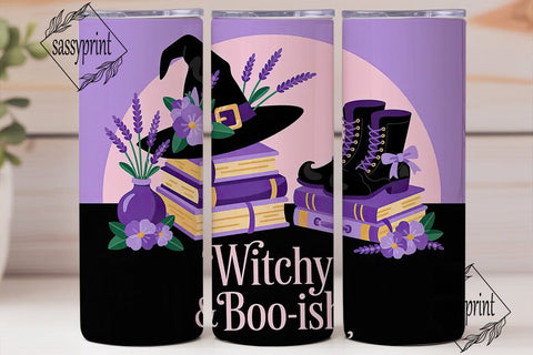 Witchy & Boo-ish 20oz Tumbler Wrap Sublimation sassyprint 