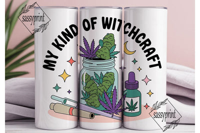 Witchy Cannabis 20oz Tumbler Design Sublimation sassyprint 