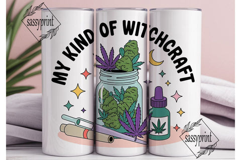 Witchy Cannabis 20oz Tumbler Design Sublimation sassyprint 