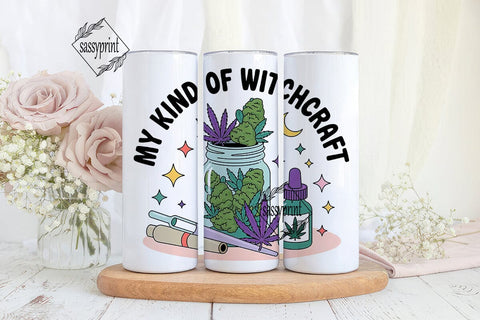 Witchy Cannabis 20oz Tumbler Design Sublimation sassyprint 