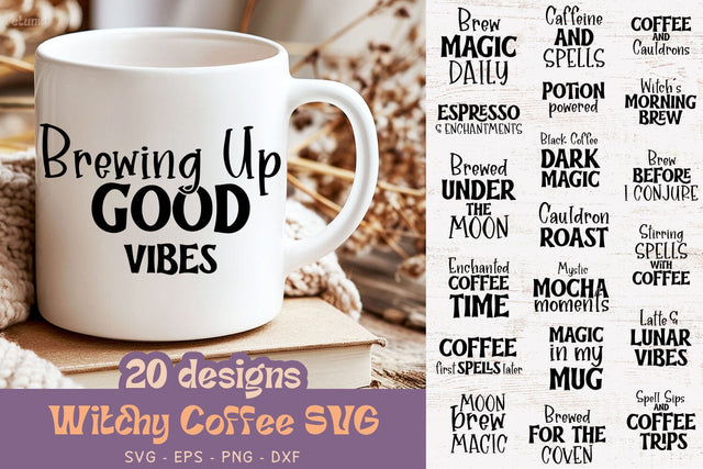 Witchy Coffee SVG Bundle | Witch SVG SVG Petunia Digital Design 