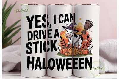 Witchy Cow Halloween 20oz Tumbler Wrap Sublimation PixelChick 