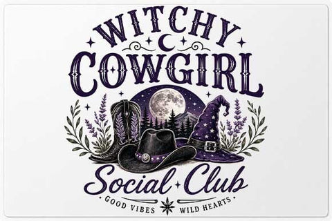 Witchy Cowgirl PNG | Social Club Western Halloween Sublimation PNG SVG BillahCrafts 