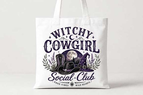 Witchy Cowgirl PNG | Social Club Western Halloween Sublimation PNG SVG BillahCrafts 
