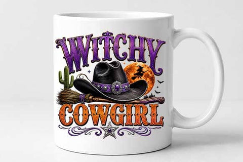 Witchy Cowgirl PNG | Western Halloween Sublimation PNG SVG BillahCrafts 