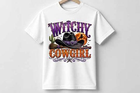 Witchy Cowgirl PNG | Western Halloween Sublimation PNG SVG BillahCrafts 
