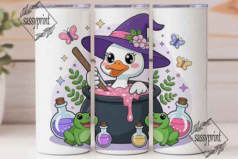 Witchy Duck 20oz Tumbler Wrap Sublimation sassyprint 