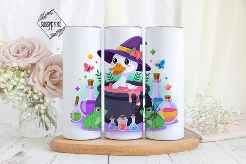 Witchy Duck 20oz Tumbler Wrap Sublimation sassyprint 