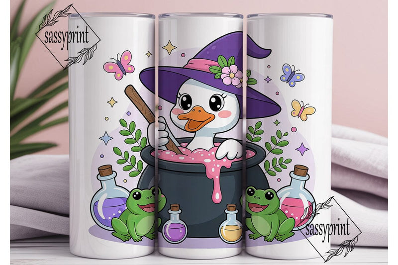 Witchy Duck 20oz Tumbler Wrap Sublimation sassyprint 