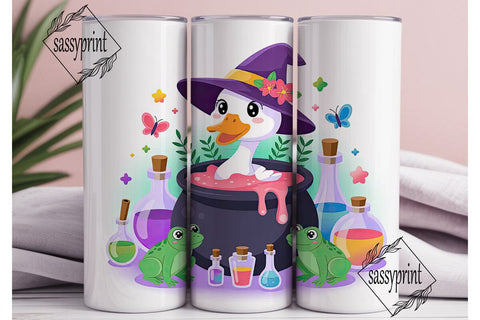 Witchy Duck 20oz Tumbler Wrap Sublimation sassyprint 