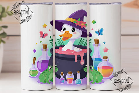 Witchy Duck 20oz Tumbler Wrap Sublimation sassyprint 
