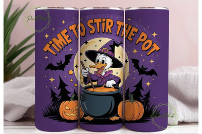 Witchy Duck Halloween Tumbler Wrap Sublimation PixelChick 