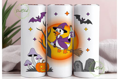 Witchy Duck Halloween Tumbler Wrap Sublimation PixelChick 