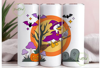 Witchy Duck Halloween Tumbler Wrap Sublimation PixelChick 