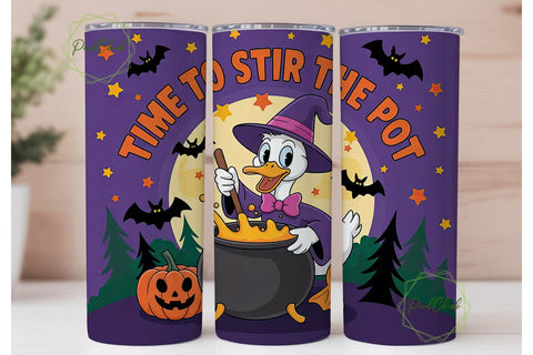 Witchy Duck Halloween Tumbler Wrap Sublimation PixelChick 